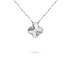 ®Jewelicorn®クローバー 15MM レーザーネックレス シルバー