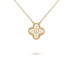 ®Jewelicorn®クローバー 15mm ダイヤモンド シングルフラワーネックレス