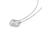 ®Jewelicorn®クローバー 15MM レーザーネックレス シルバー