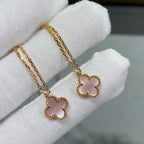 ¡®Jewelicorn¡¯CLOVER 15MM PINK MOTHER-OF-PEARL SINGLE FLOWER NECKLACE