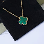 ¡®Jewelicorn¡¯CLOVER 15MM MALACHITE SINGLE FLOWER  NECKLACE