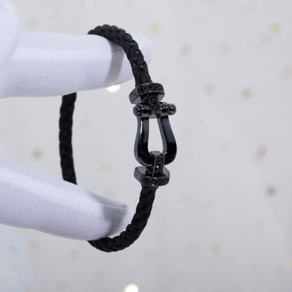 ¡®Jewelicorn¡¯FORCE LARGE SERIES HORSESHOE BLACK SAMURAI BRACELET