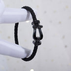 ¡®Jewelicorn¡¯FORCE LARGE SERIES HORSESHOE BLACK SAMURAI BRACELET