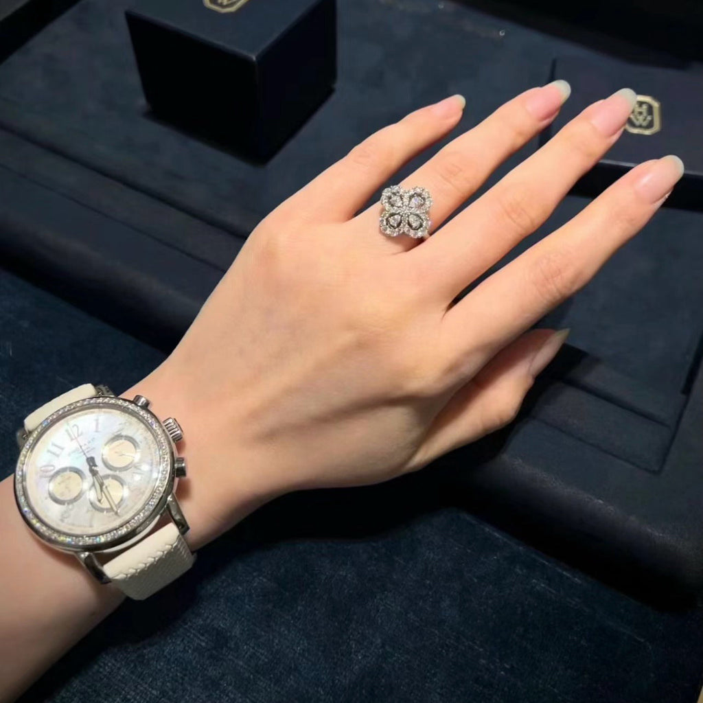 ®Jewelicorn® ループリング フルモチーフ ダイヤモンド 16mm シルバー