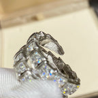 ¡®Jewelicorn¡¯SERPENTI DOUBLE RING SILVER DIAMOND PAVED