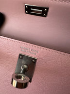 HM KELLY MINI 20 PINK CHEVRE SILBERNE HARDWARE