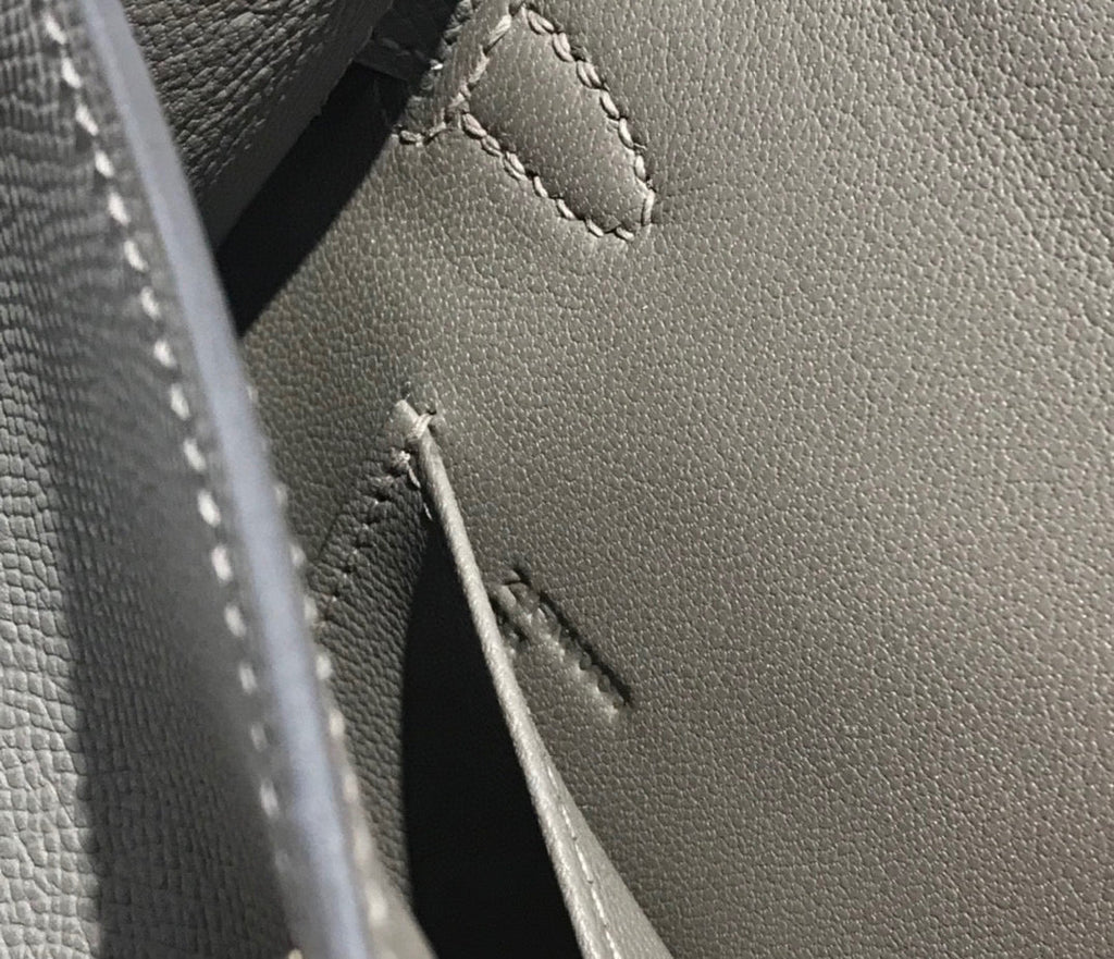 HM KELLY MINI 20 DARK GREY EPSOM GOLD HARDWARE