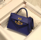 HM KELLY MINI 20 BLAU VIOLETT EPSOM GOLDENE BESCHLÄGE