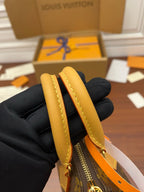 NANO SPEEDY 16 ZOLL BRAUN MONOGRAMM-LEINWAND GOLDENE BESCHLÄGE