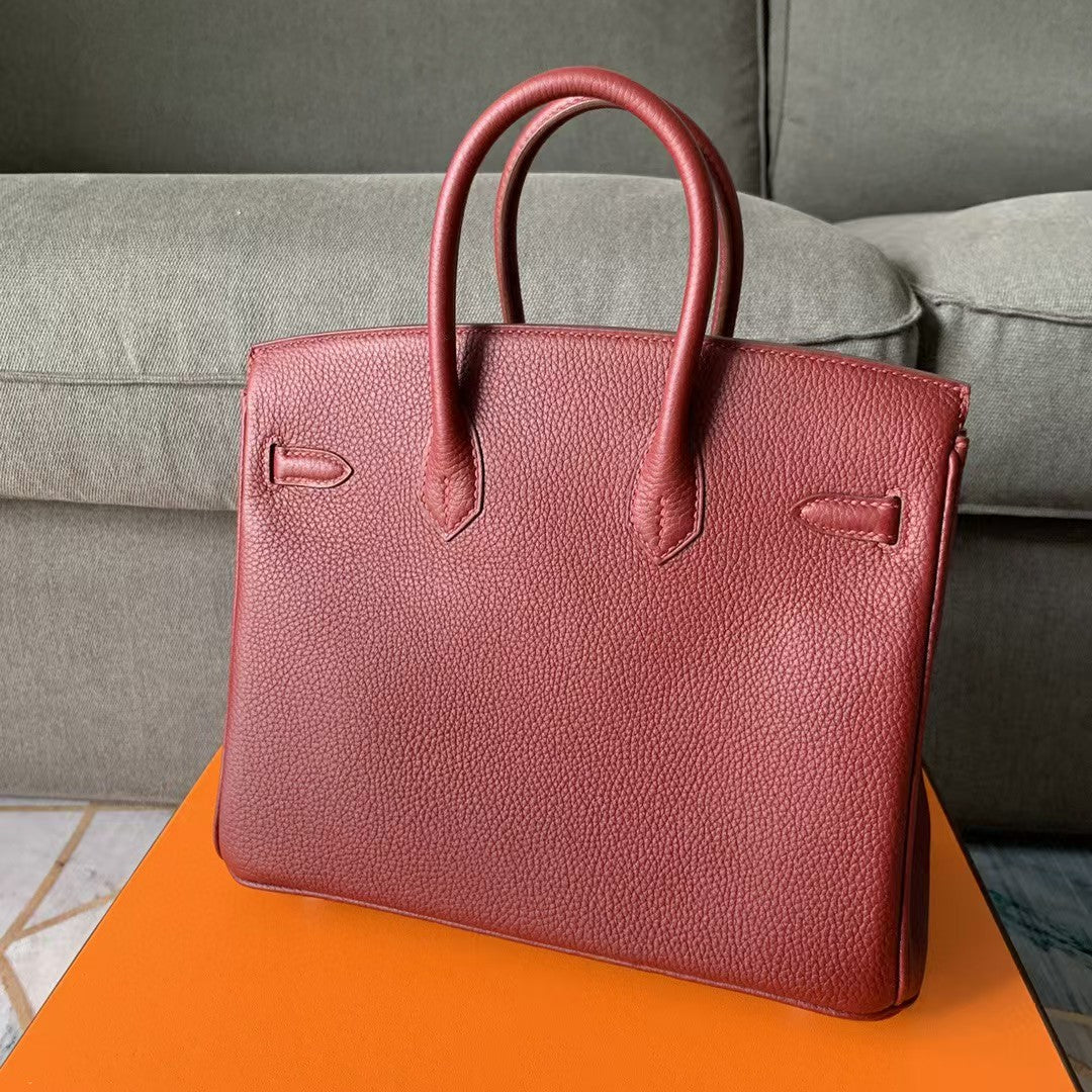 HM Birkin 30cm Jam Kalbsleder Silberne Beschläge