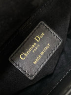 SMALL 20 LADY BAG IN BLACK MACROCANNAGE LAMBSKIN WITH GOLD HARDWARE