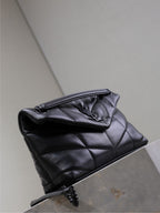 LOULOU DUFFER MEDIUM 29 IN ALL BLACK LAEEPSLED BLACK HARDWARE