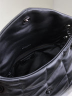 LOULOU DUFFER MEDIUM 29 IN ALL BLACK LAEEPSLED BLACK HARDWARE