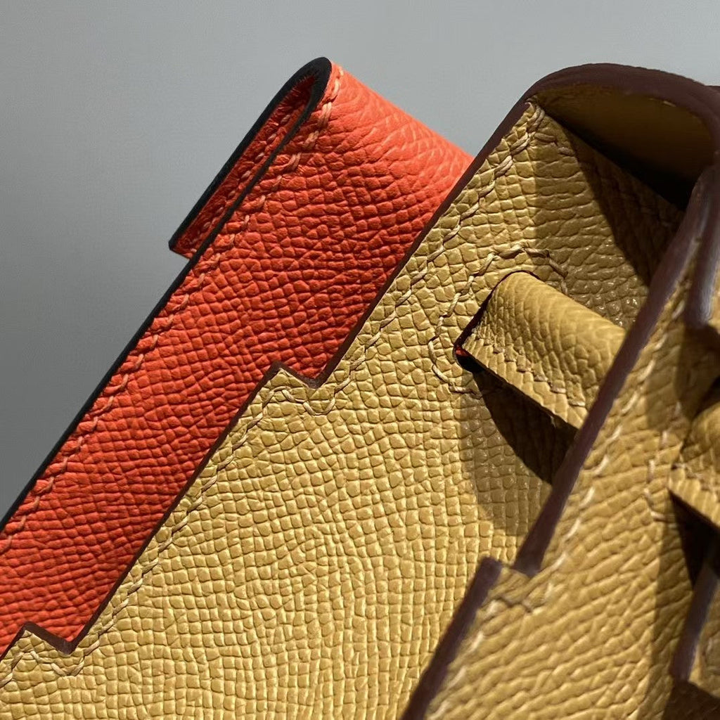 KELLY PUPPE PICTO MINI 18 BRAUN MIX BLAUES KALBSFELL