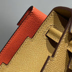 KELLY PUPPE PICTO MINI 18 BRAUN MIX BLAUES KALBSFELL