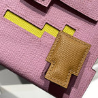 KELLY DOLL PICTO MINI 18 PINK MIX BROWN CALFSKIN