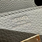 HM Birkin 30 cm Cloud Blue Togo-Leder Silberne Beschläge