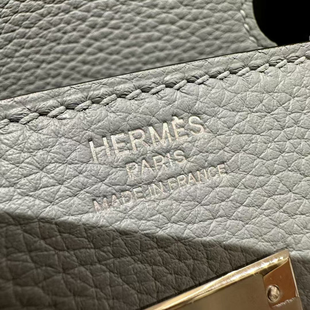 HM Birkin 30 cm Cloud Blue Togo-Leder Silberne Beschläge