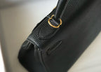 HM KELLY BAG 28 IN BLACK TOGO LEATHER GOLD HARDWARE
