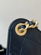 CC 25 HANDBAG IN BLACK 40 GRAINED CALFSKIN GOLD HARDWARE