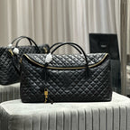 ES GIANT 56 Reisetasche aus schwarzem Rindsleder