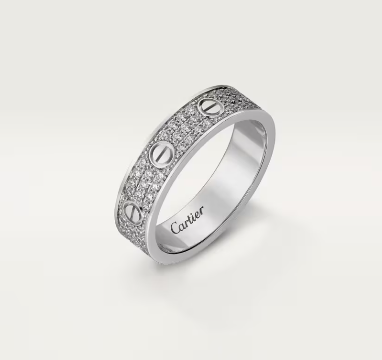 [⭐JeweliWhal]LOVE RING 4mm-wide full-diamond ring silver