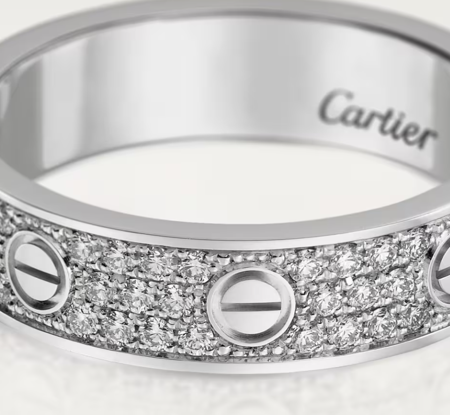 [⭐JeweliWhal]LOVE RING 4mm-wide full-diamond ring silver