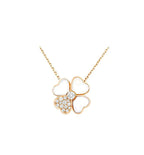 ¡®Jewelicorn¡¯CLOVER MOP DIAMOND ROSE GOLD NECKLACE