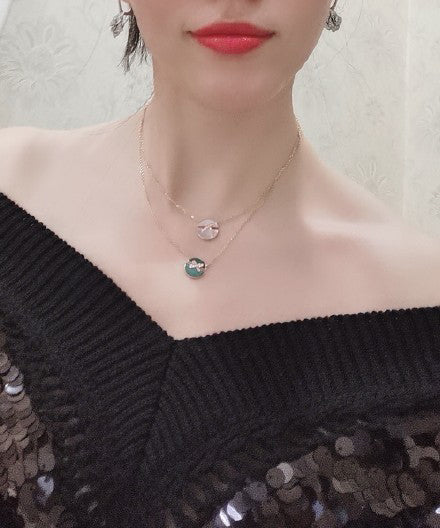 ®Jewelicorn¡¯ピンクゴールド ダイヤモンドネックレス