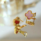 ¡®Jewelicorn¡¯CLOVER MEDIUM 1 MOTIFS CARNELIAN  EARRINGS