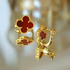 ¡®Jewelicorn¡¯CLOVER MEDIUM 1 MOTIFS CARNELIAN  EARRINGS