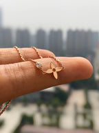 ®Jewelicorn®ブロッサムペンダント ピンクゴールド＆ダイヤモンド