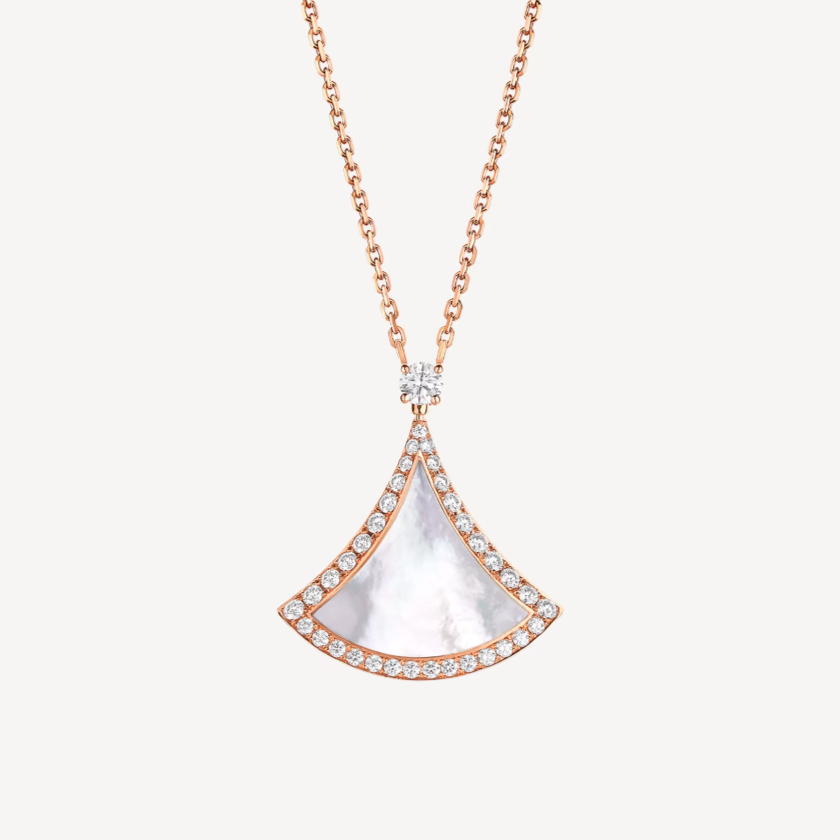 ¡®Jewelicorn¡¯DREAM MOP DIAMOND PAVED PINK GOLD NECKLACE