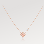 ¡®Jewelicorn¡¯STAR PINK MOP 1 DIAMOND PINK GOLD NECKLACE