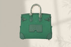 BIRKIN CARGO 25CM GREEN CANVAS AND LEATHER SILVER HARDWARE