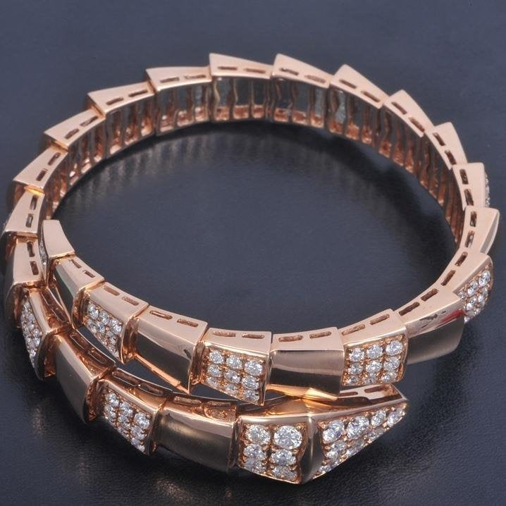 ¡®Jewelicorn¡¯SERPENTI WIDE BRACELET PINK GOLD DIAMOND