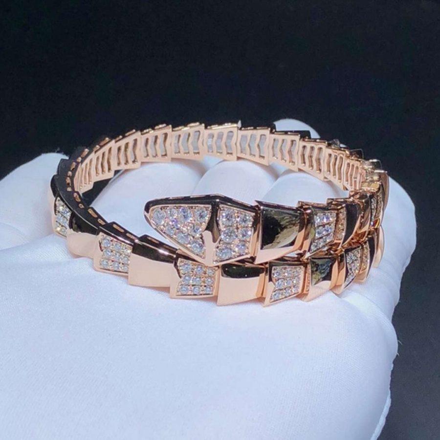 ¡®Jewelicorn¡¯SERPENTI WIDE BRACELET PINK GOLD DIAMOND