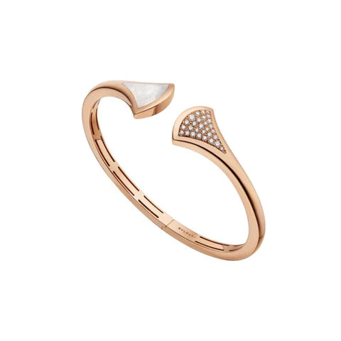 ®Jewelicorn®ドリームブレスレット オープン ピンクゴールド モップ ダイヤモンド