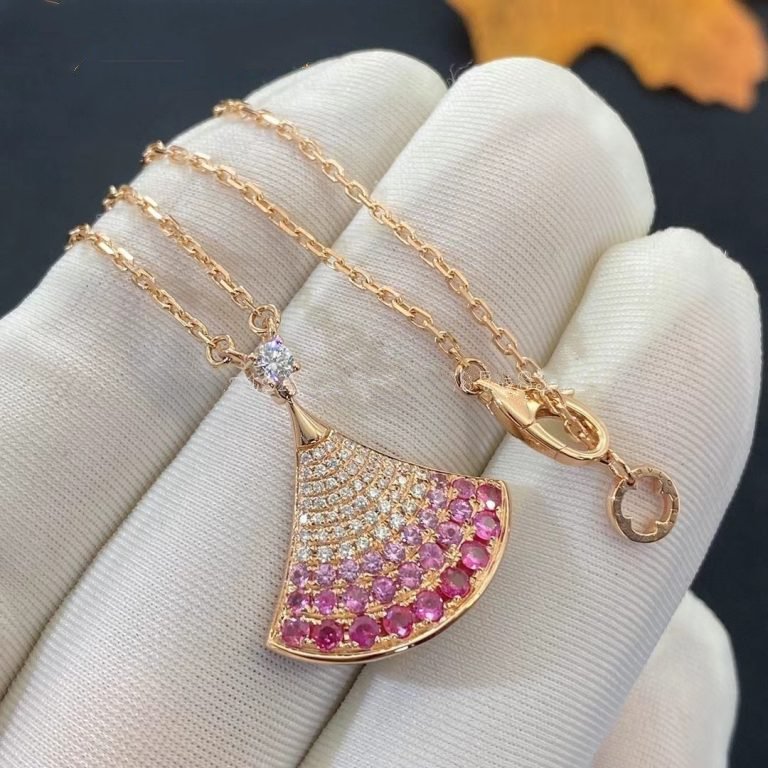 ¡®Jewelicorn¡¯DREAM NECKLACE PINK GOLD PINK DIAMOND