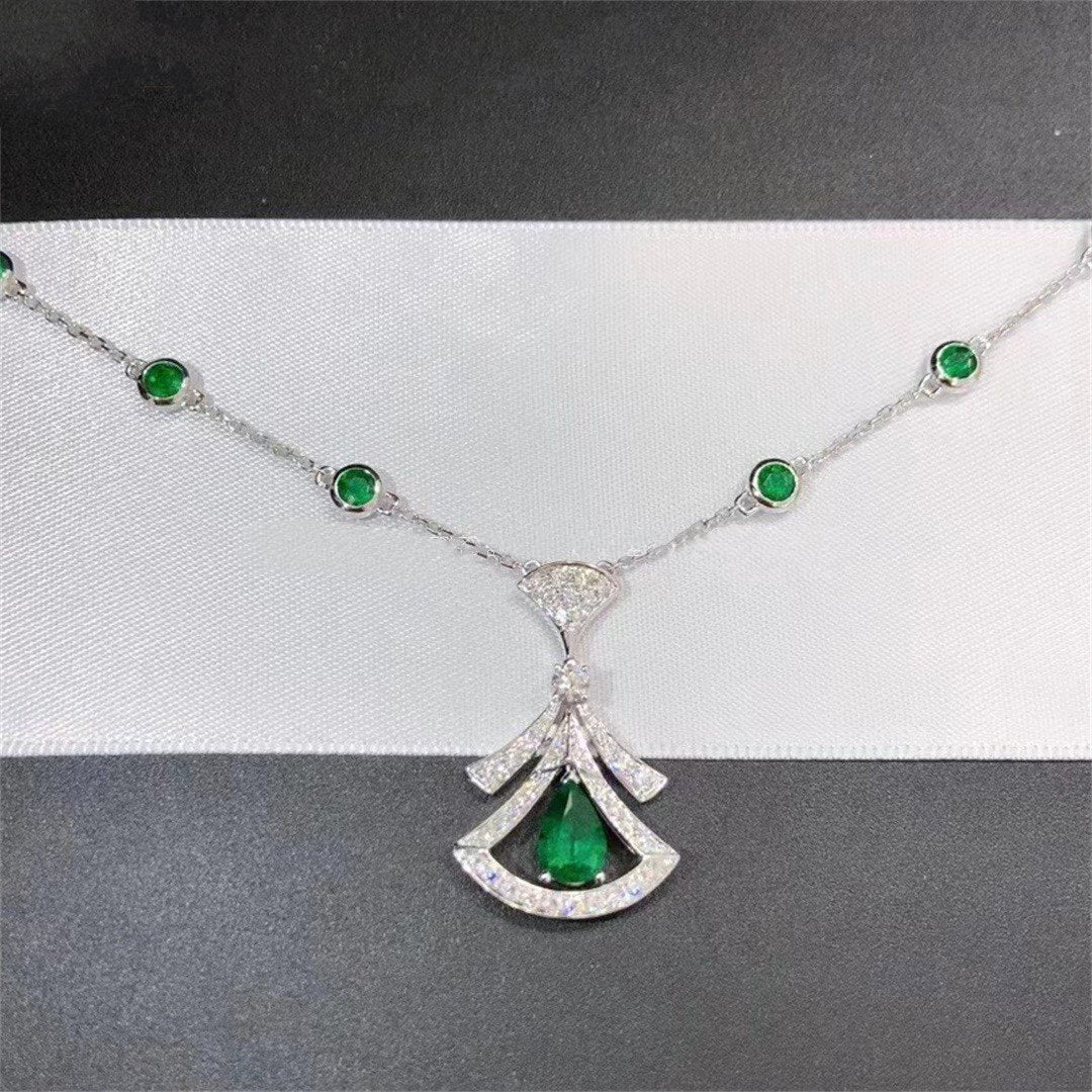 ¡®Jewelicorn¡¯DREAM NECKLACE MALACHITE DIAMOND SILVER