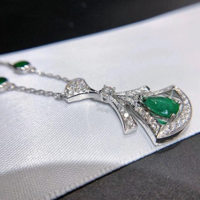 ¡®Jewelicorn¡¯DREAM NECKLACE MALACHITE DIAMOND SILVER