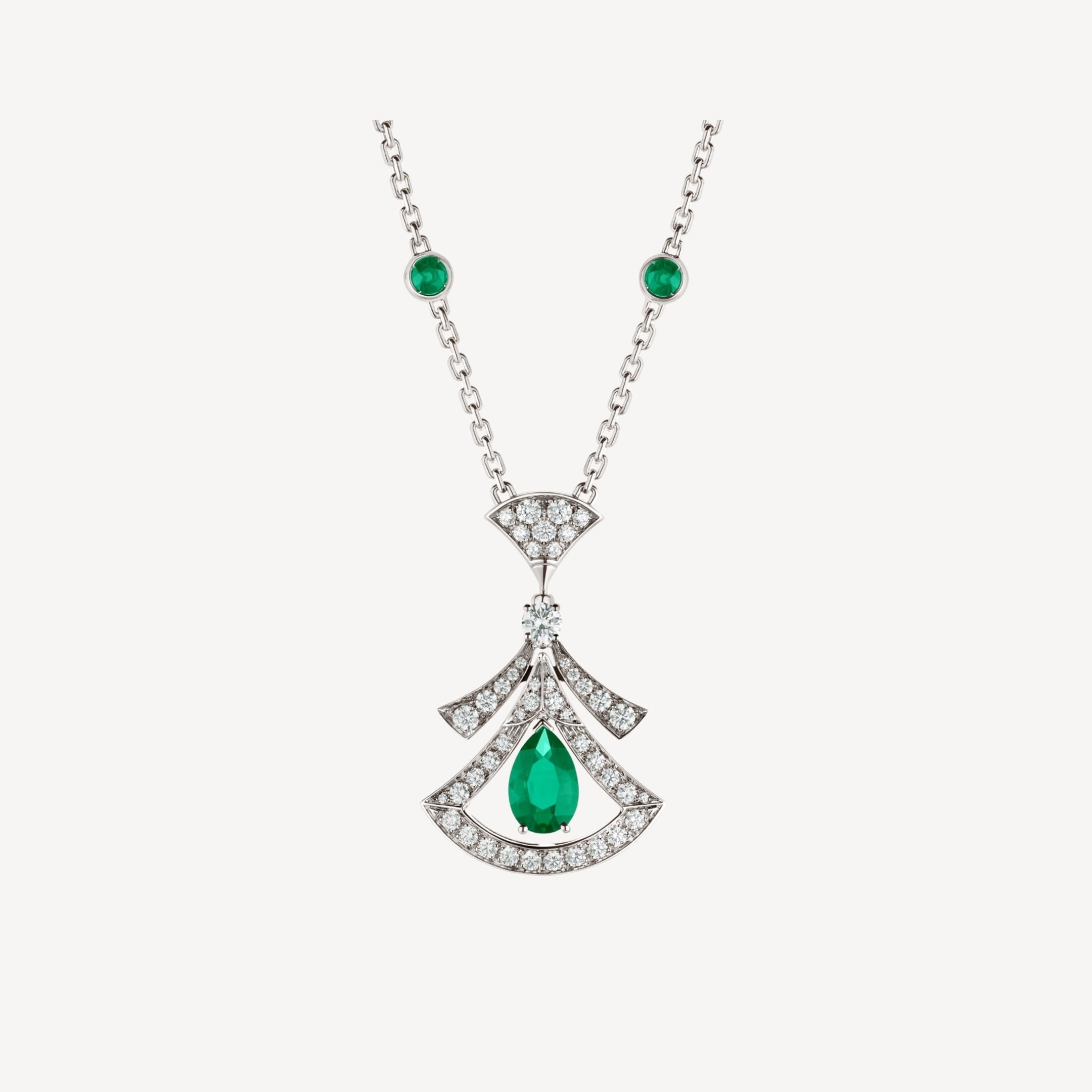 ¡®Jewelicorn¡¯DREAM NECKLACE MALACHITE DIAMOND SILVER