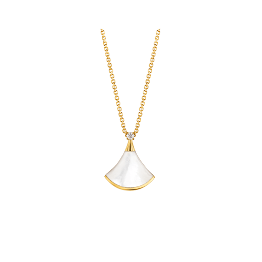 ¡®Jewelicorn¡¯DREAM NECKLACE WHITE MOP GOLD 1 DIAMOND