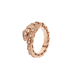 ¡®Jewelicorn¡¯SERPENTI RING PINK GOLD DIAMOND PAVED 4MM