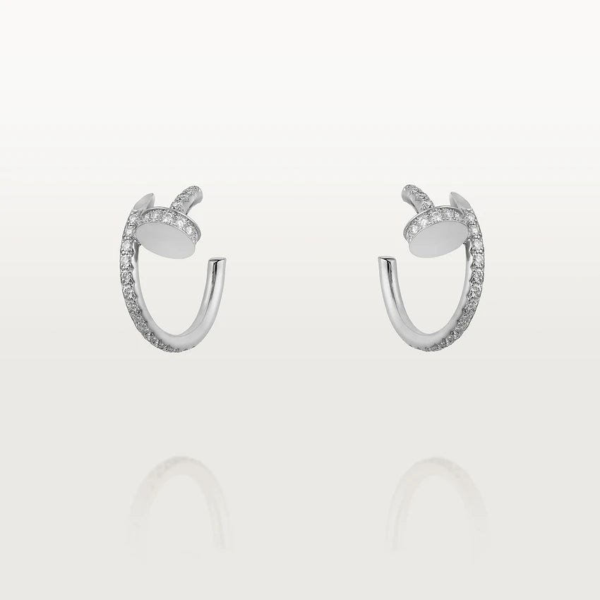 ¡®Jewelicorn¡¯JUSTE EARRINGS 12.75MM SILVER DIAMOND