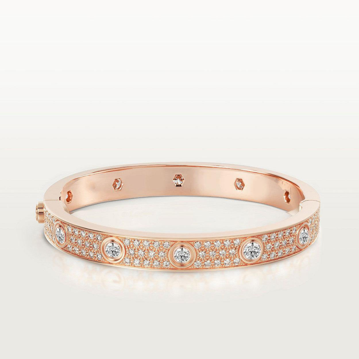¡®Jewelicorn¡¯LOVE BRACELET 6.1MM DIAMOND-PAVED 10 BIG DIAMONDS