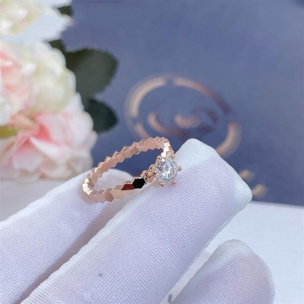 ¡®Jewelicorn¡¯BEE LOVE RING PINK GOLD 1 DIAMOND