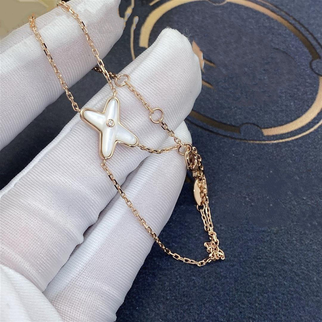 ®Jewelicorn® JEUX ブレスレット ホワイトモップ ピンクゴールド ダイヤモンド1個