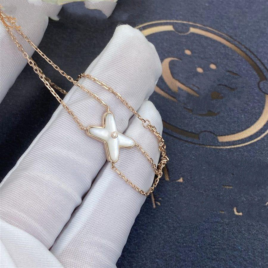 ®Jewelicorn® JEUX ブレスレット ホワイトモップ ピンクゴールド ダイヤモンド1個