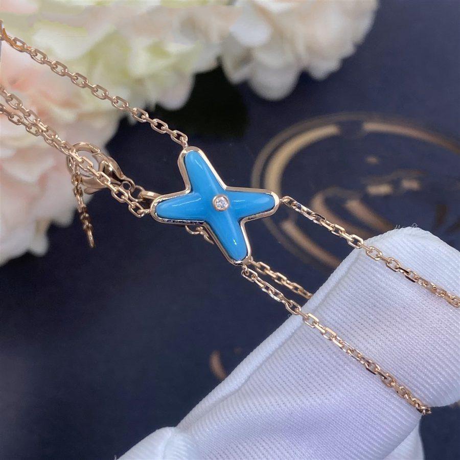 ®Jewelicorn® JEUX ブレスレット ターコイズ ピンクゴールド ダイヤモンド1個